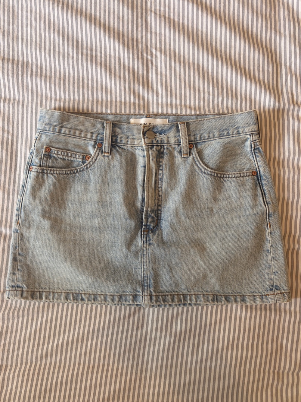 Aritzia Light Blue Denim Mini Skirt